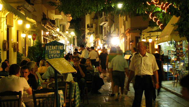 comer en Atenas