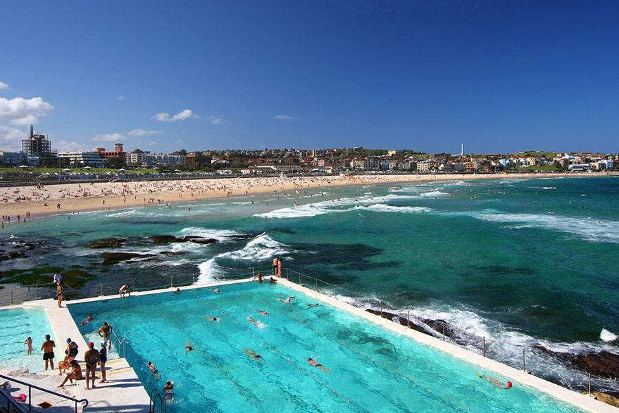 Bondi Beach, Sídney. 