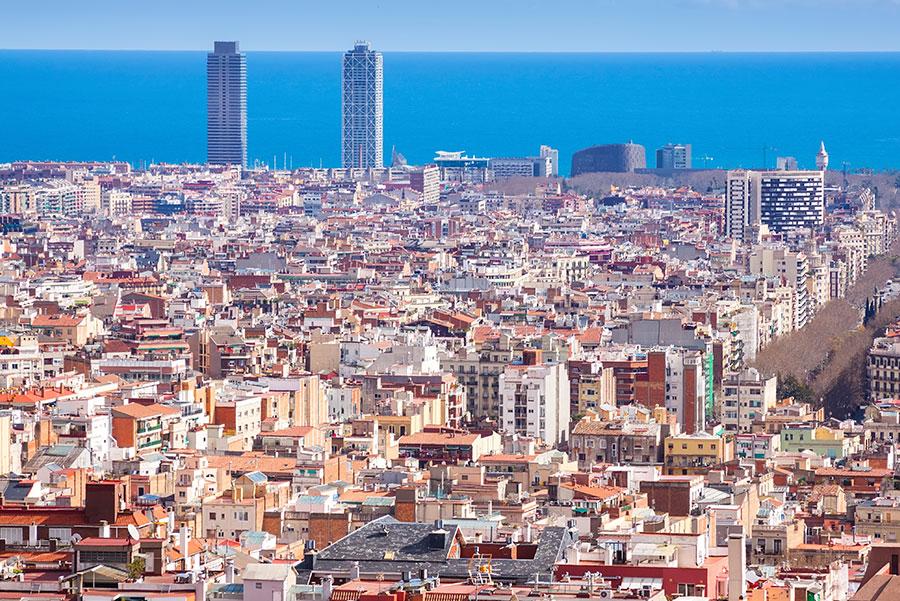 Panorámica de Barcelona.