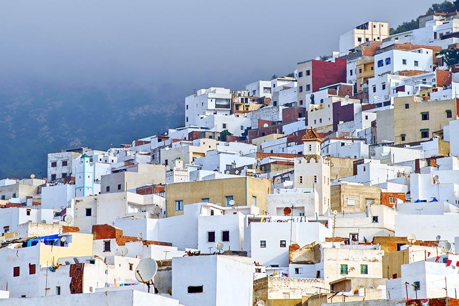 Casas blancas en Tetuán. 