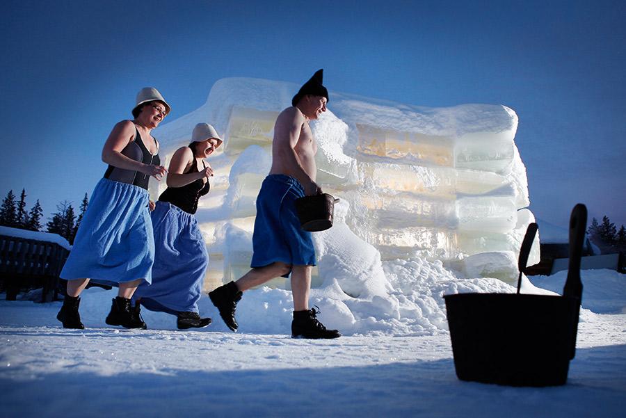 Sauna de hielo. Visit Finland 