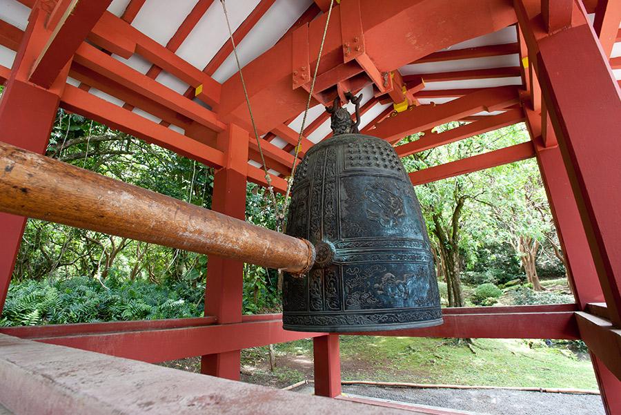 Campana de un templo budista japonés preparada para el ‘Joya no kane’