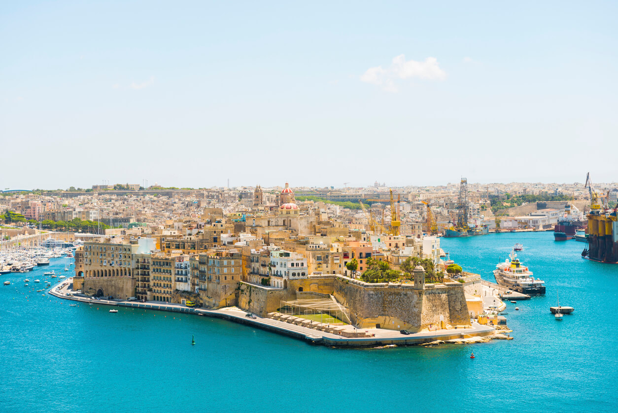 Fortaleza de la ciudad desde la valeta, Malta Senglea