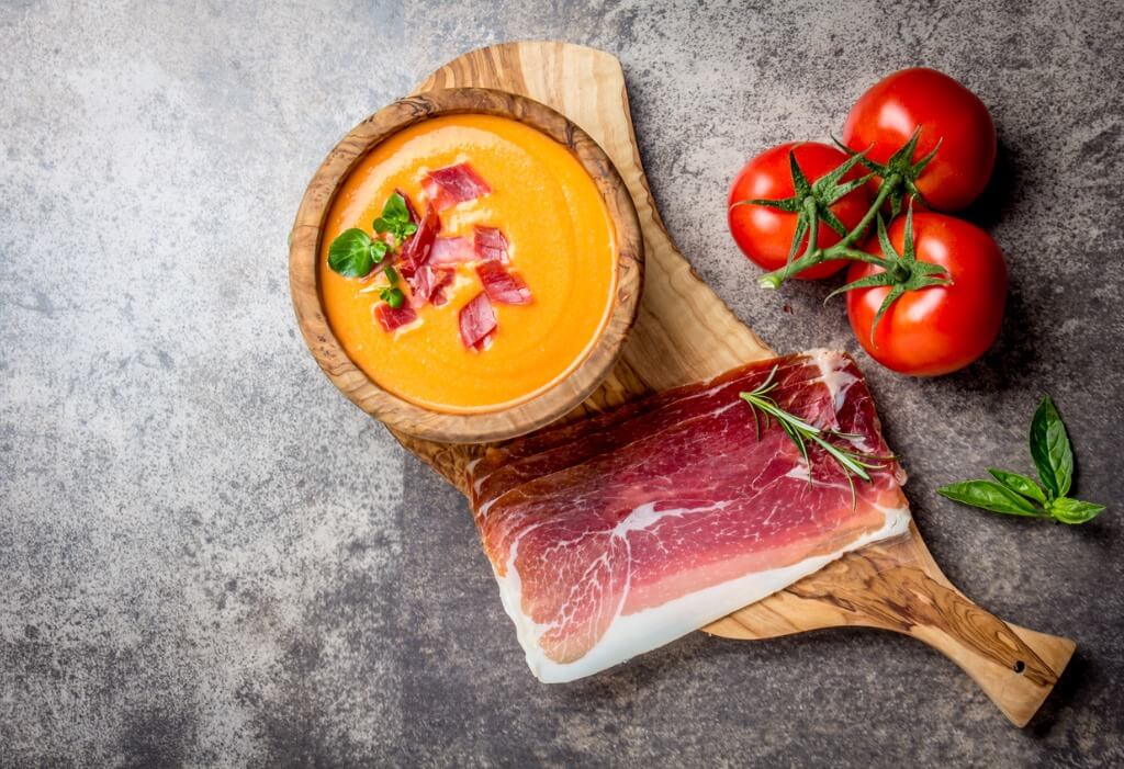 Córdoba, Salmorejo con jamón Y tomates cherry