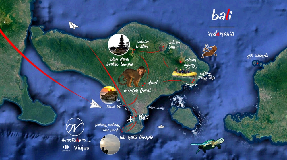 Mapa de Bali
