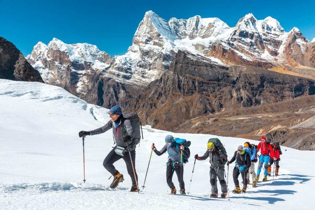 Aventureros en la nieve