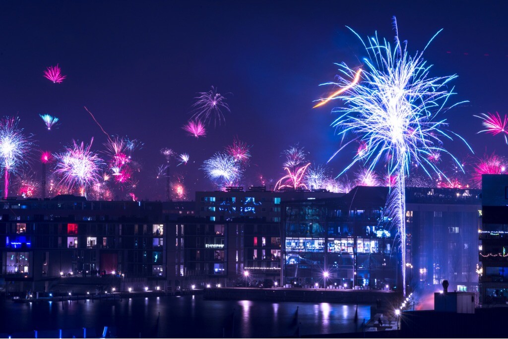 Fuegos artificiales en Copenhague