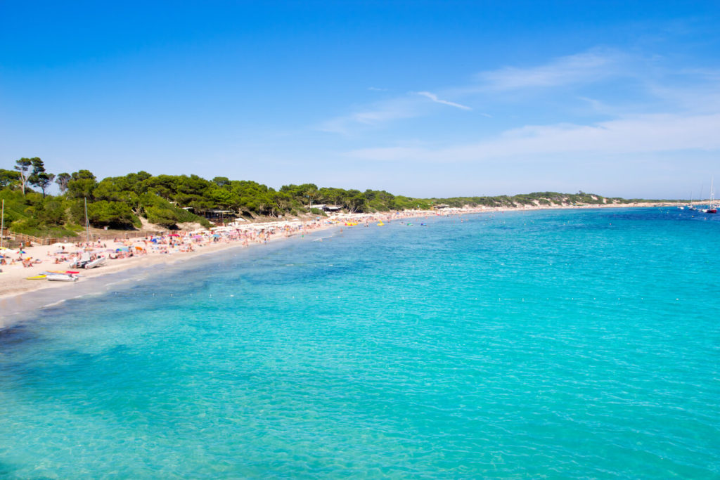 Ibiza Ses Salines south turquoise beach