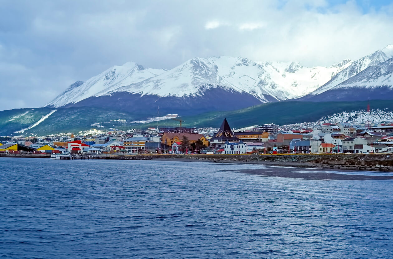 Vista en el centro de Ushuaia - Tierra del Fuego, Argentina