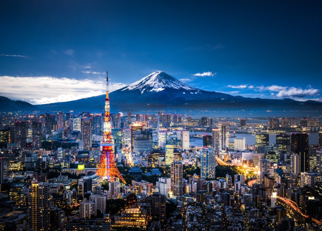 Tokyo y Monte Fuji al fondo