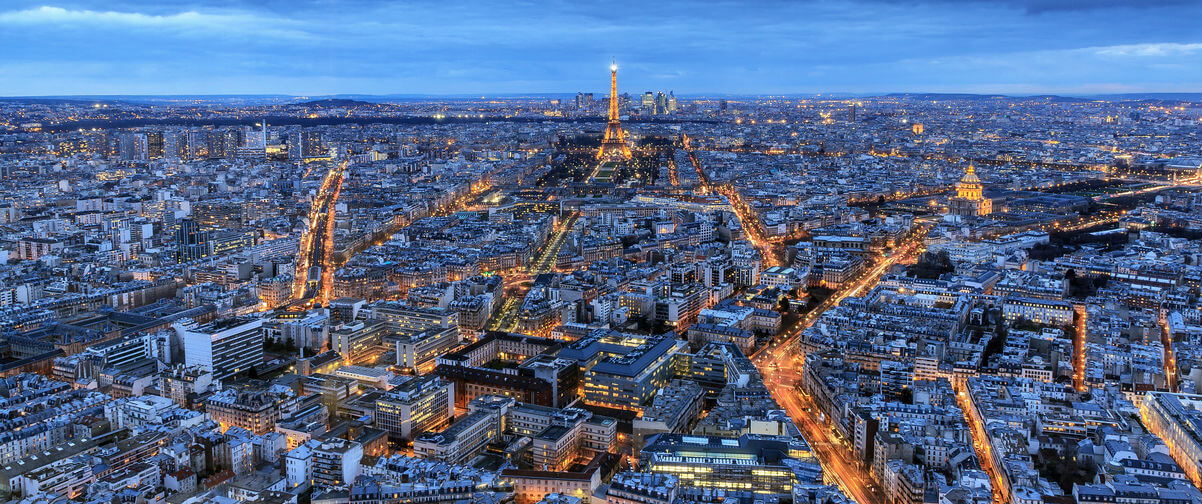 Guía París, Vista nocturna de París