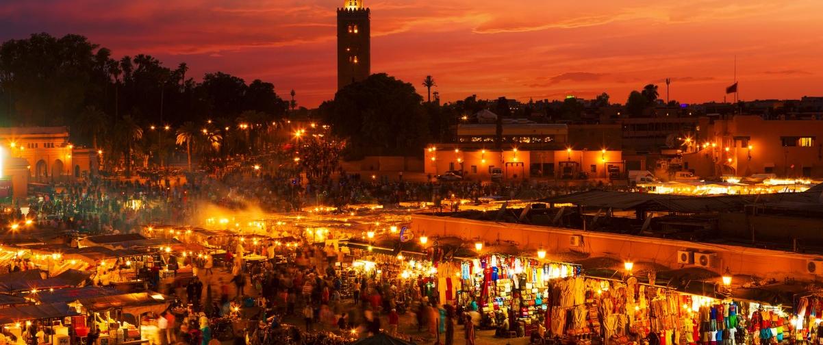 Guía Marrakech, Atardecer