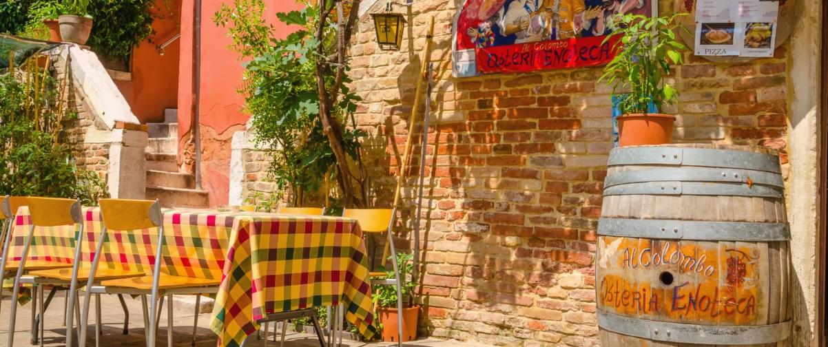 Guía Venecia, Terraza restaurante