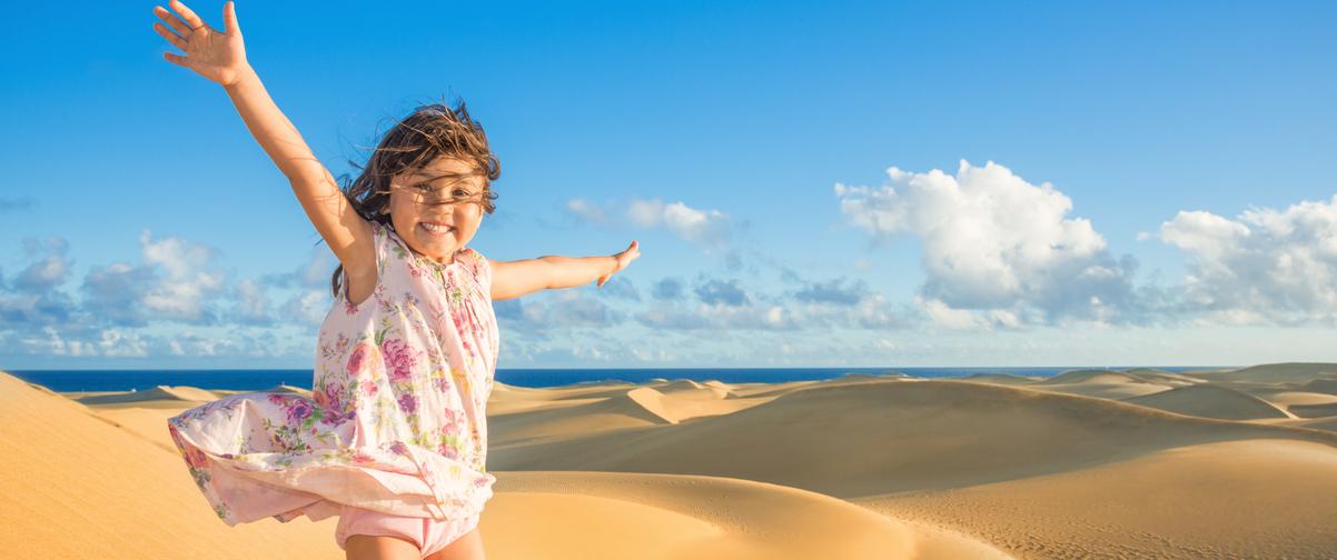 Guía Gran Canaria, Niña contenta