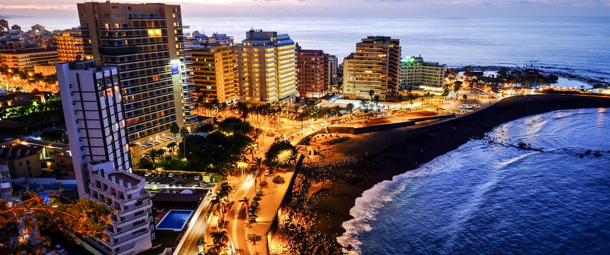 Guía Tenerife, Vista nocturna de Tenerife